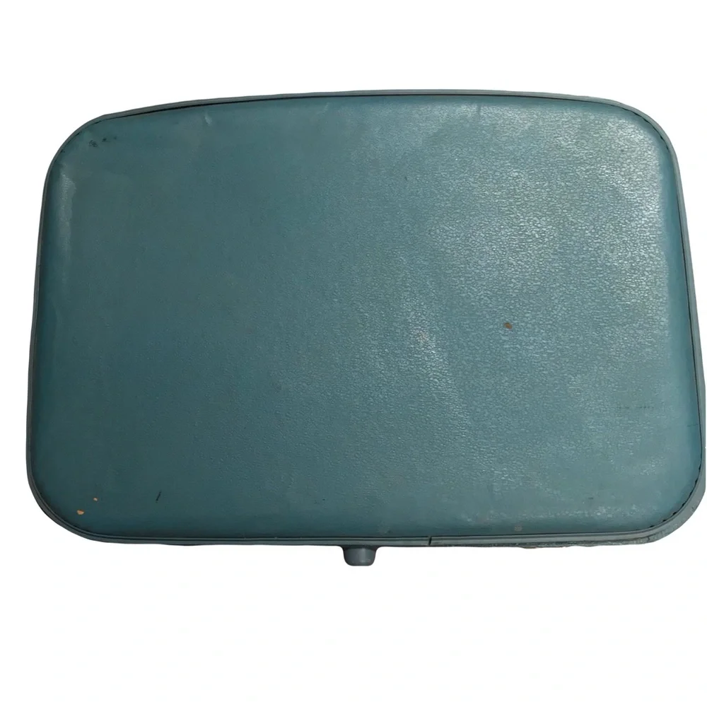 2 Vintage Blue Suitcases